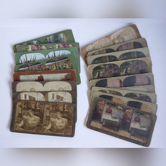 Stereoscope 1901 Antique Underwood and Underwood, with 17 Photo Cards - Picture 16 of 16